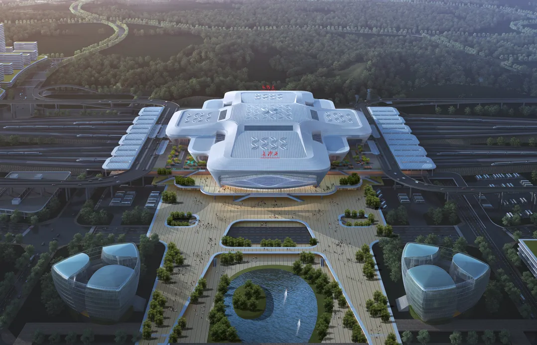 【钢结构·工程】新建常德经益阳至长沙铁路长沙西站站房及相关工程项目钢结构工程顺利开吊(图4) 【钢结构·工程】新建常德经益阳至长沙铁路长沙西站站房及相关工程项目钢结构工程顺利开吊(图4)